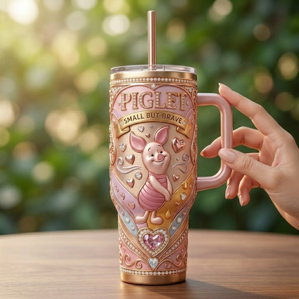 Premium PIG 40oz Tumbler With Handle PDL