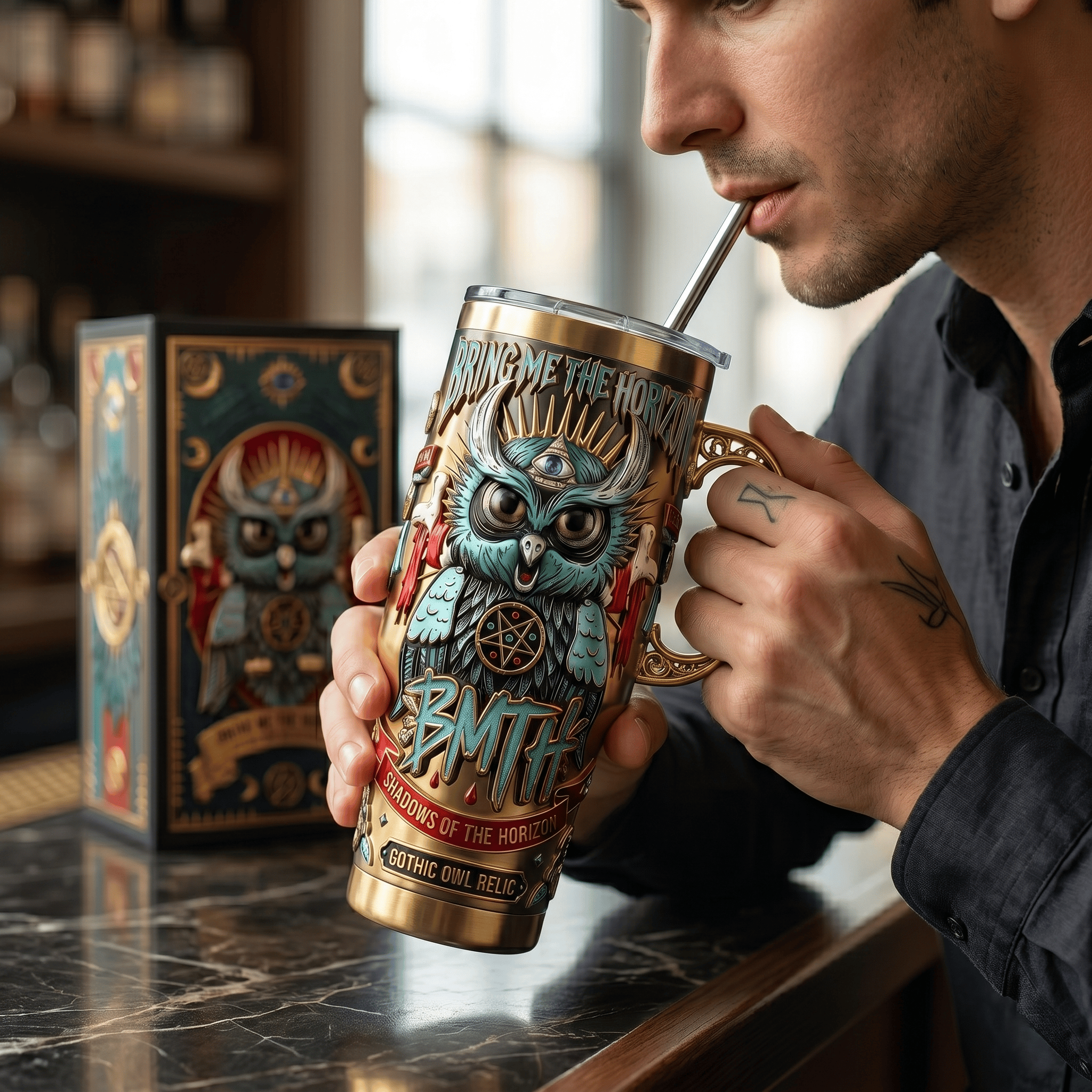 BMTH 40oz Tumbler With Handle HTTT